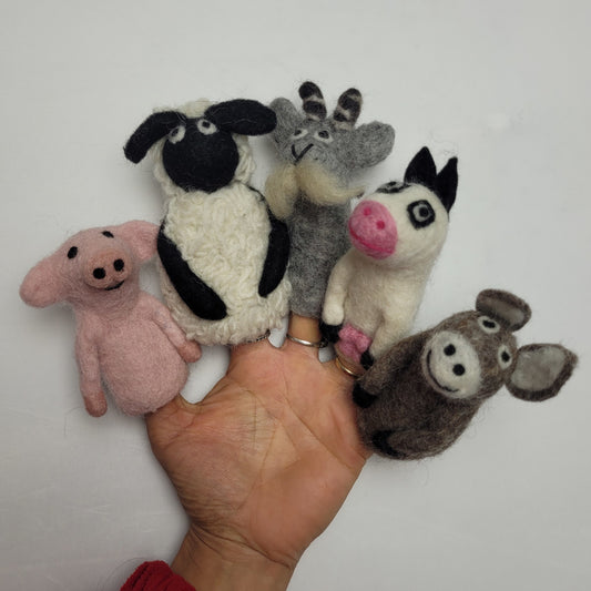 Felted finger puppets FARM ANIMALS