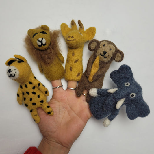 Felted finger puppets WILD LIFE
