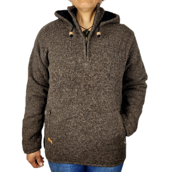 Hood Pull Over Brown