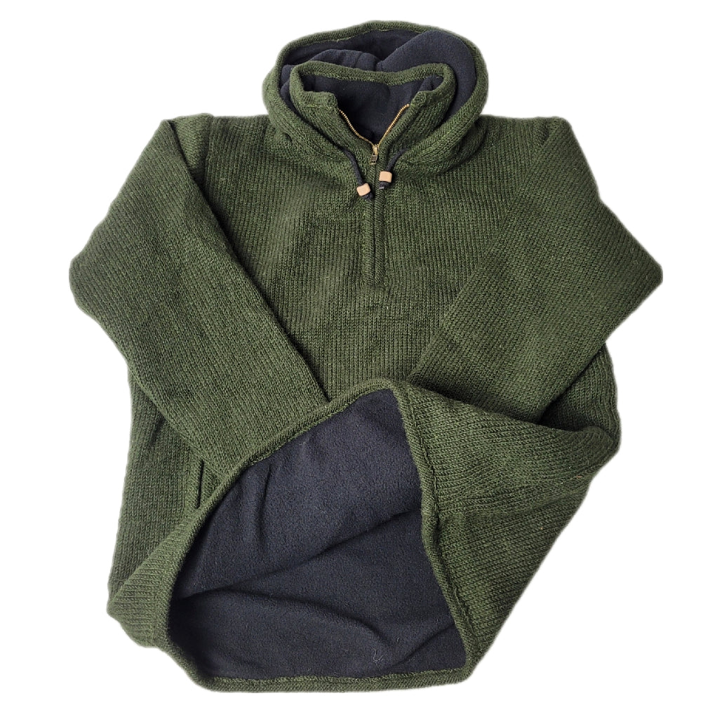 Hood Pull Over Dark Green